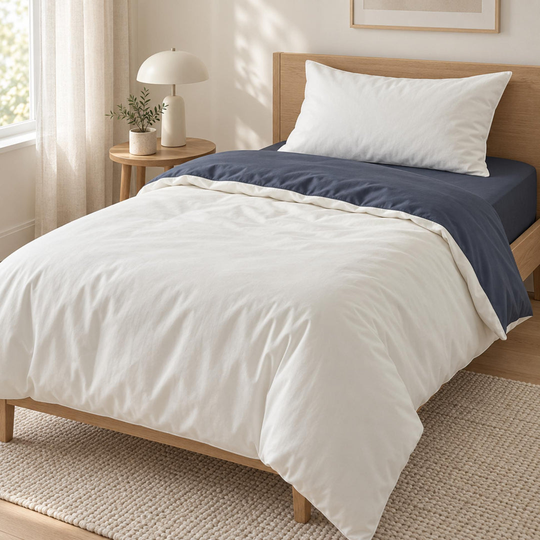 Pastel Aesthetic Bedding Set Double-Sided Duvet Cover Flat Sheet Cotton Comfortable