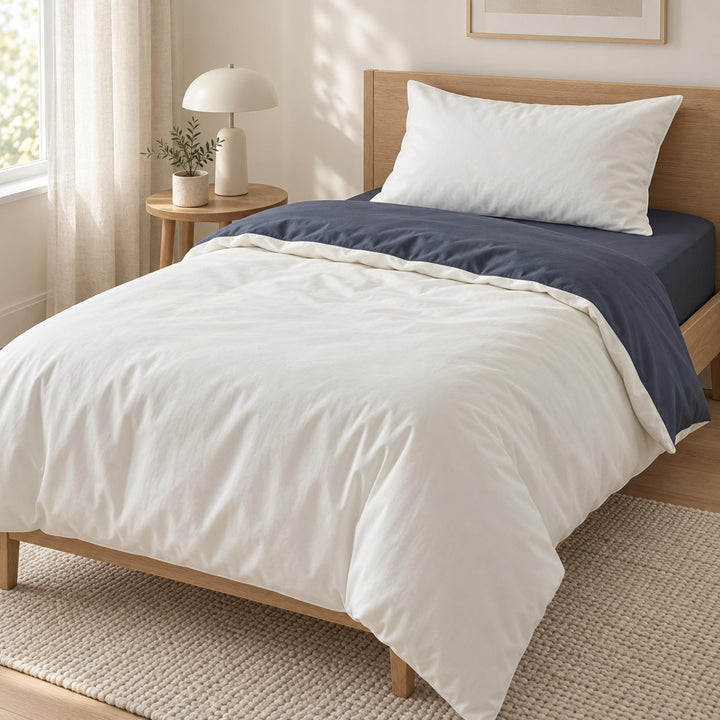 Pastel Aesthetic Bedding Set Double-Sided Duvet Cover Flat Sheet Cotton Comfortable