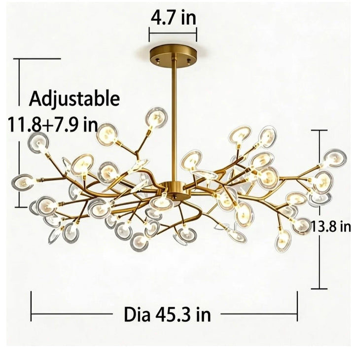 Modern Pendant Light 27-Light Adjustable Metal LED Fixture for Kitchen Pendant Lighting
