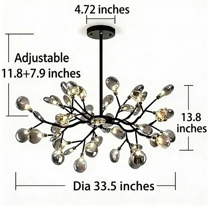 Modern Pendant Light 27-Light Adjustable Metal LED Fixture for Kitchen Pendant Lighting