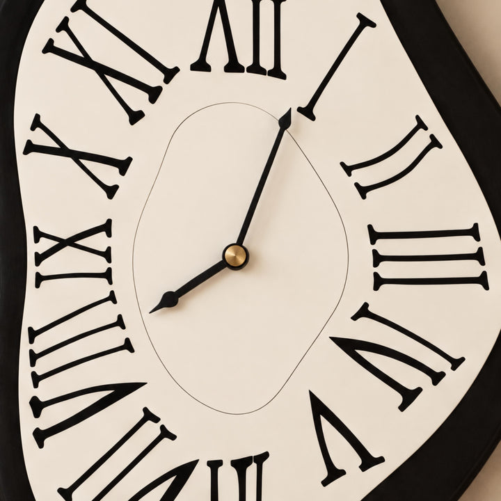 Modern Wall Clock Wall Mounted Acrylic Silent Quartz Movement Unique Surrealist Design 34x20cm 41x26cm