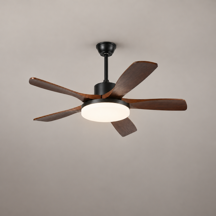Modern Ceiling Fan Light Flush Mount Metal Acrylic Integrated LED 122cm 132cm