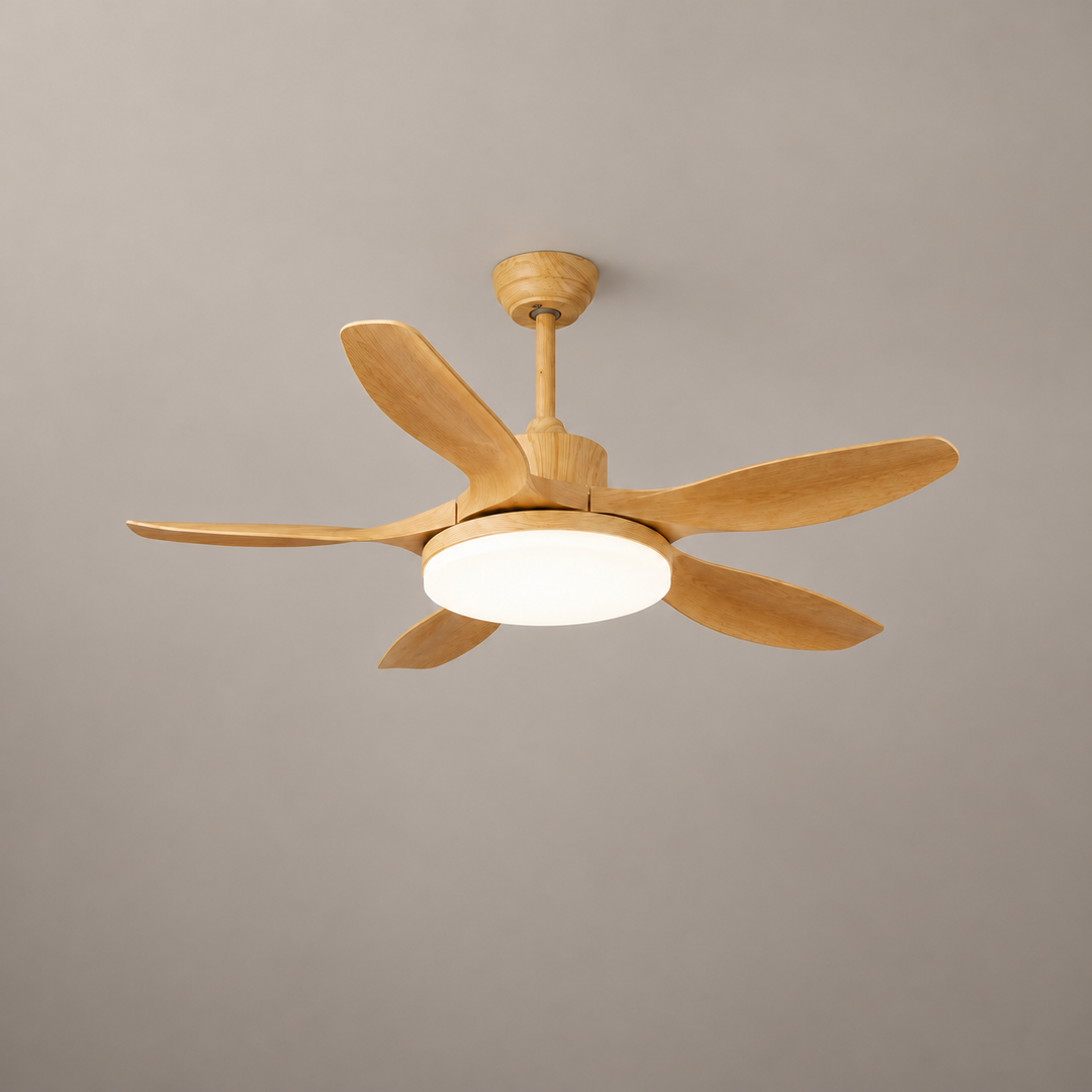 Modern Ceiling Fan Light Flush Mount Metal Acrylic Integrated LED 122cm 132cm