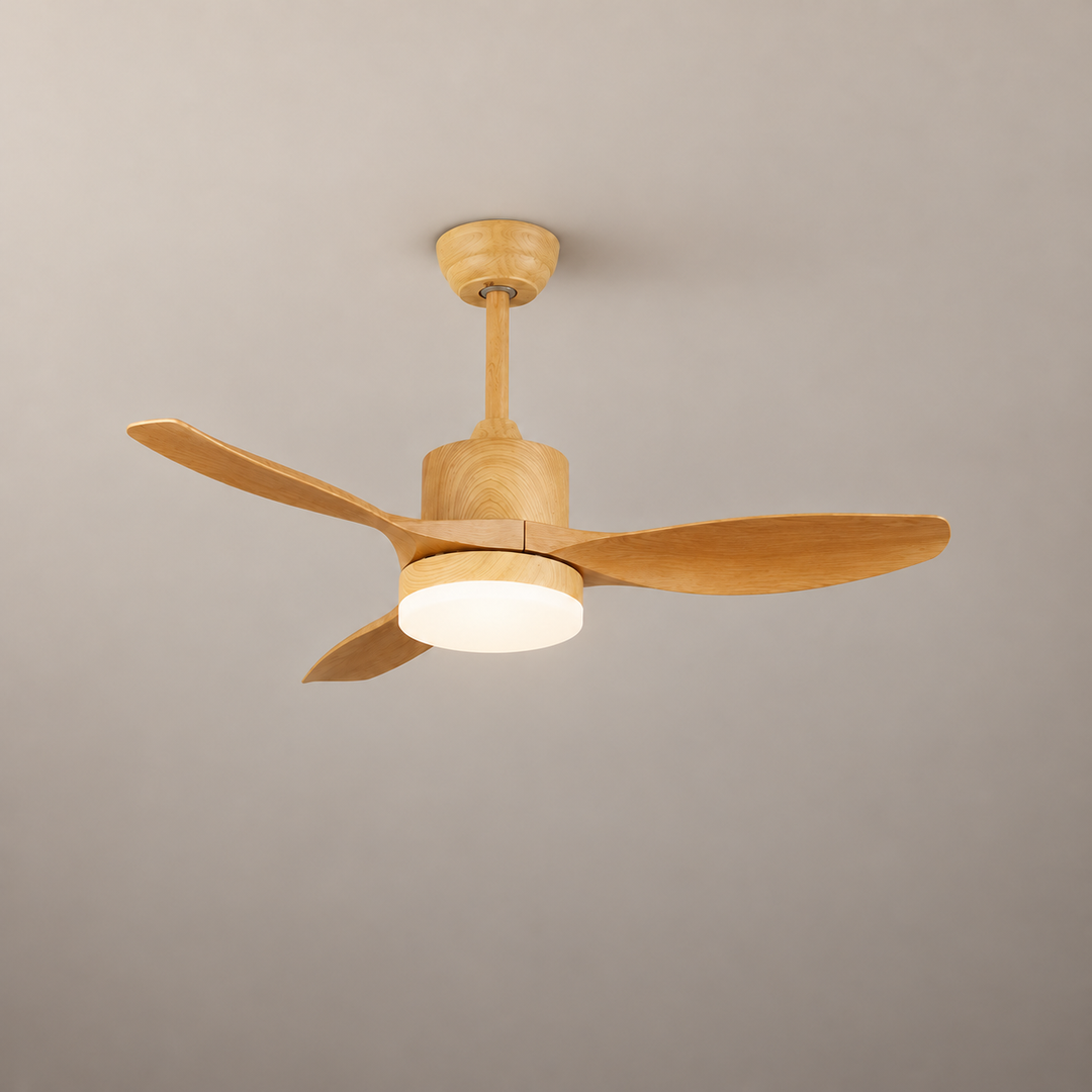 Modern Ceiling Fan Light Flush Mount Metal Acrylic Integrated LED 122cm 132cm