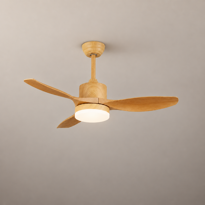 Modern Ceiling Fan Light Flush Mount Metal Acrylic Integrated LED 122cm 132cm