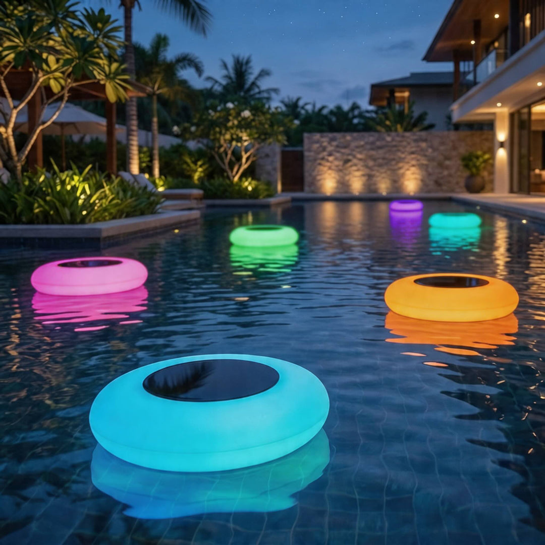 Solar Floating Light Outdoor LED with Intelligent Sensor Durable PE Shell for Garden and Pool 0