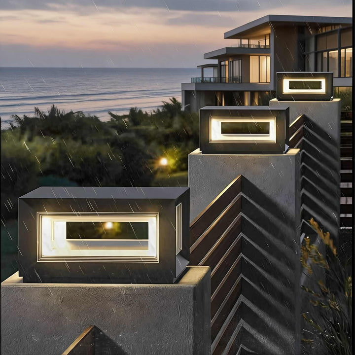 Solar Outdoor Wall Light Modern Stainless Steel Waterproof LED Motion Sensor 600 Lumen 3