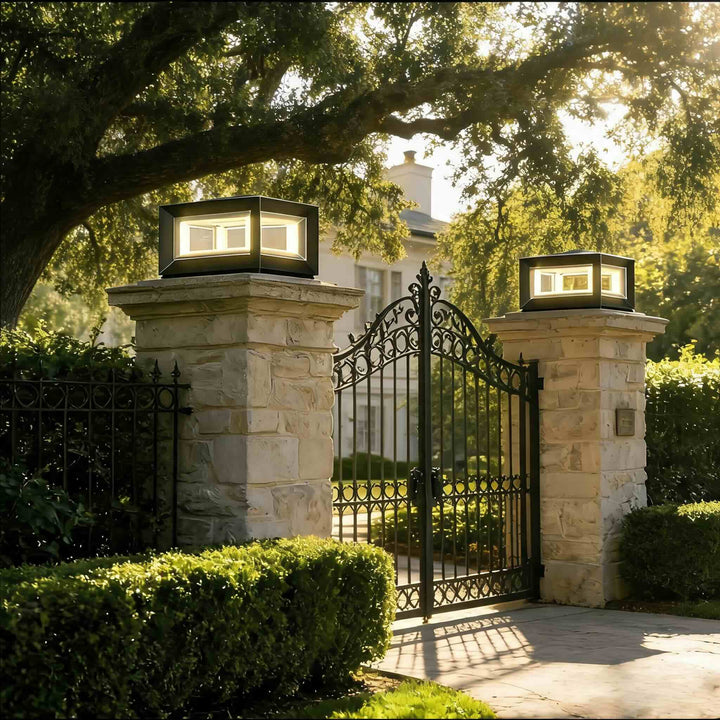 Solar Outdoor Wall Light Modern Stainless Steel Waterproof LED Motion Sensor 600 Lumen 6