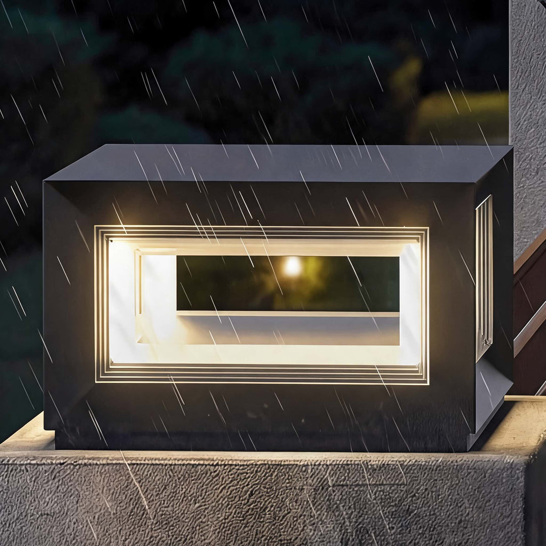 Solar Outdoor Wall Light Modern Stainless Steel Waterproof LED Motion Sensor 600 Lumen 7