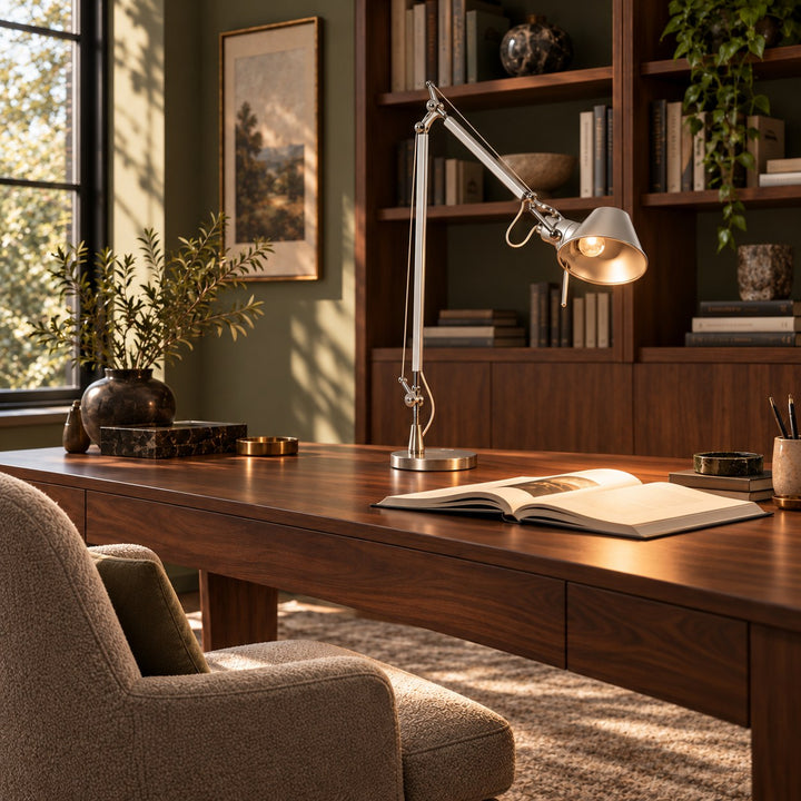 Modern Adjustable Desk Lamp Aluminum LED Lighting for Home Office Workspace