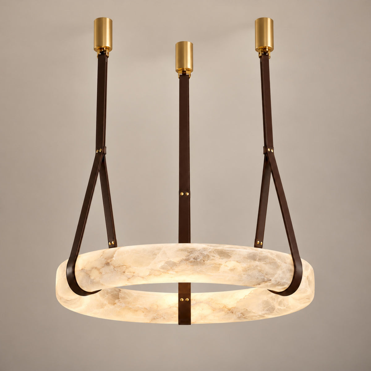 Modern Pendant Light Ceiling Mounted Alabaster Glass with Gold Hardware LED Adjustable