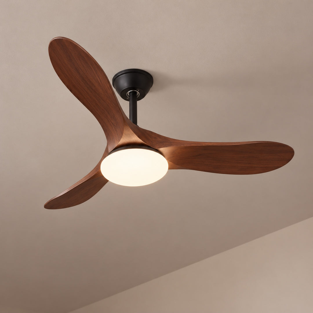 Modern Ceiling Fan with Lights Flush Mount Metal Frame 107cm or 132cm Blade Options