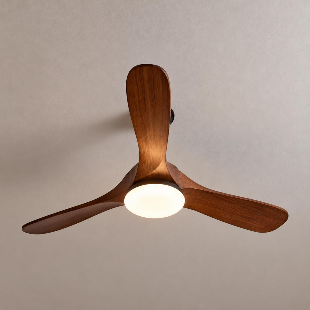 Modern Ceiling Fan with Lights Flush Mount Metal Frame 107cm or 132cm Blade Options