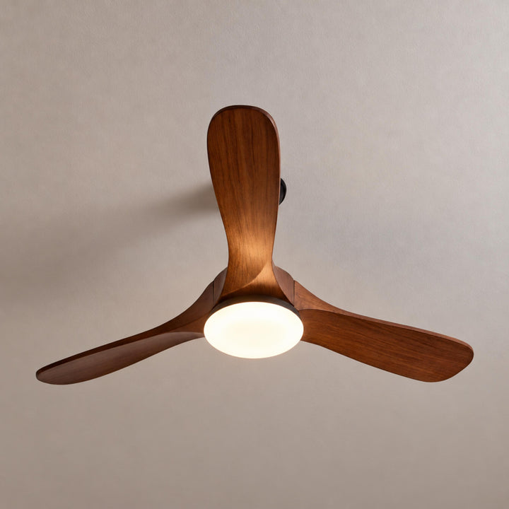 Modern Ceiling Fan with Lights Flush Mount Metal Frame 107cm or 132cm Blade Options
