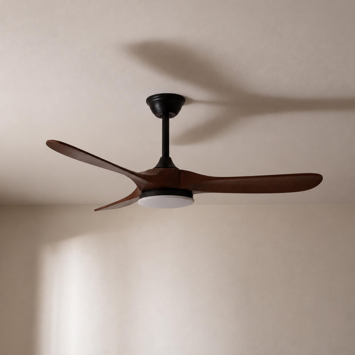 Modern Ceiling Fan with Lights Flush Mount Metal Frame 107cm or 132cm Blade Options