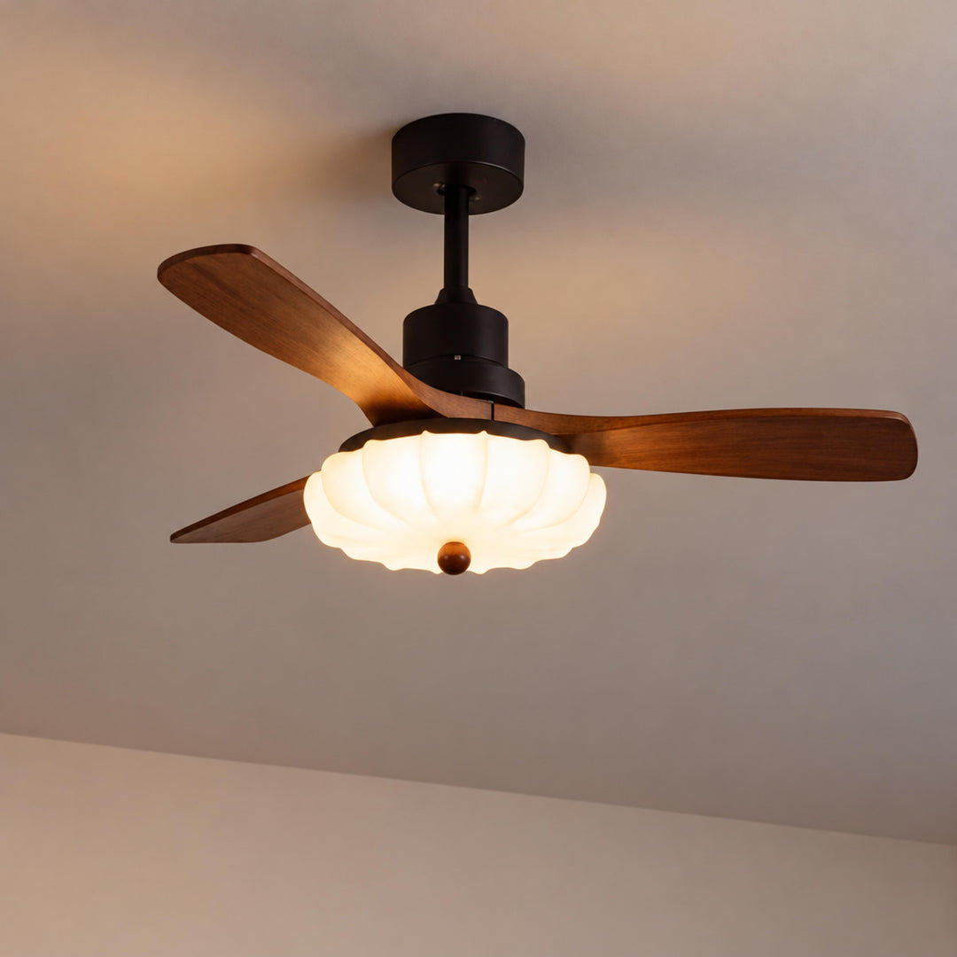 Modern Ceiling Fan Light Flush Mount Metal With Integrated LED For Efficient Illumination