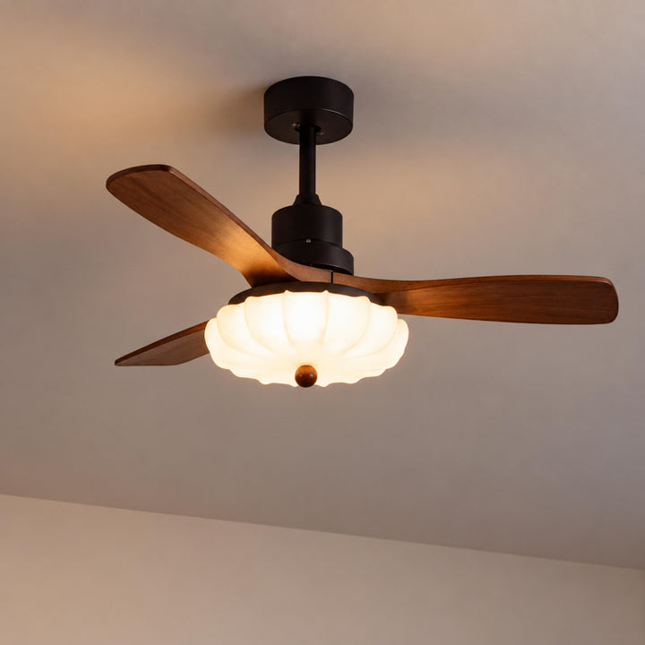 Modern Ceiling Fan Light Flush Mount Metal With Integrated LED For Efficient Illumination