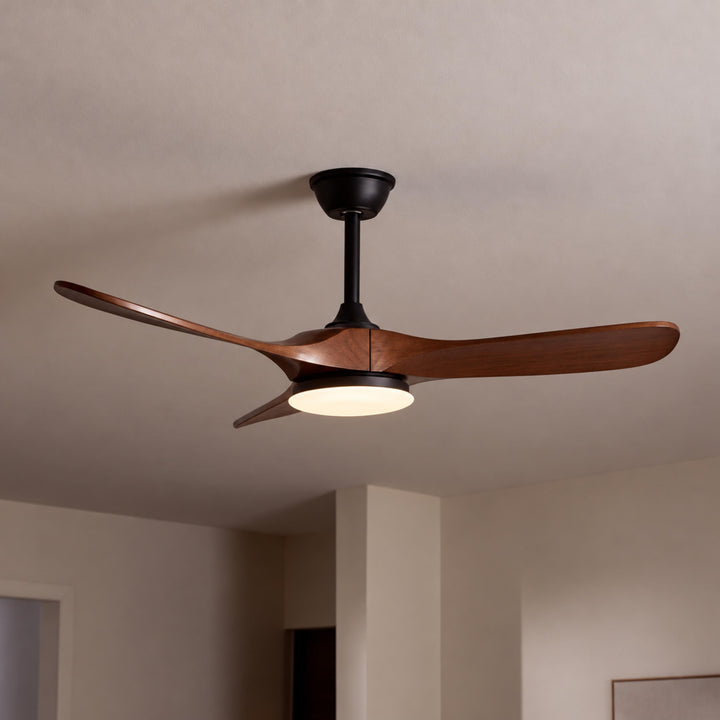 Modern Ceiling Fan with Lights Flush Mount Metal Frame 107cm or 132cm Blade Options