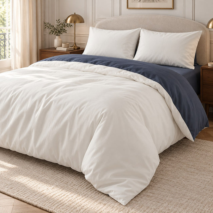 Pastel Aesthetic Bedding Set Double-Sided Duvet Cover Flat Sheet Cotton Comfortable