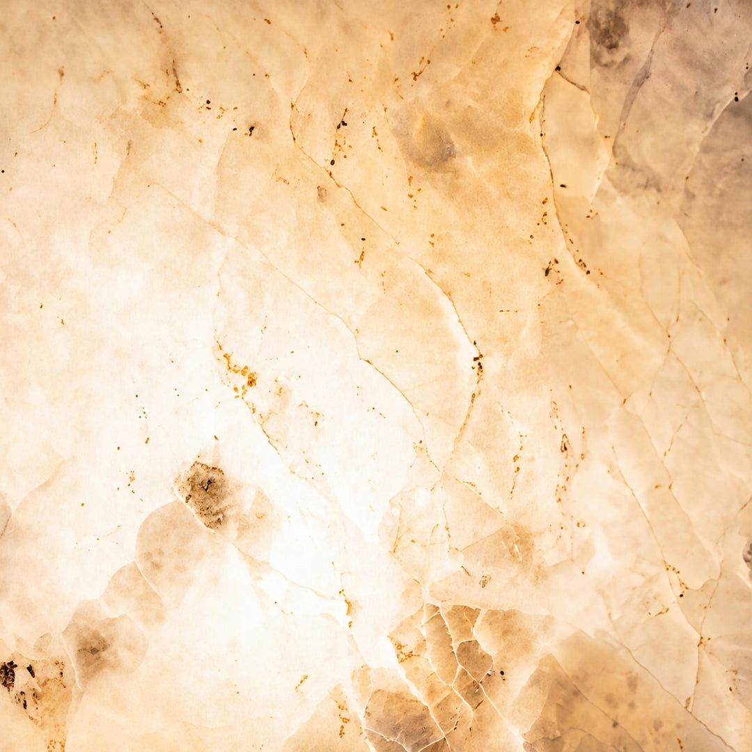 Modern Alabaster Table Lamp LED Integrated Natural Stone for Bedroom Living Room Décor