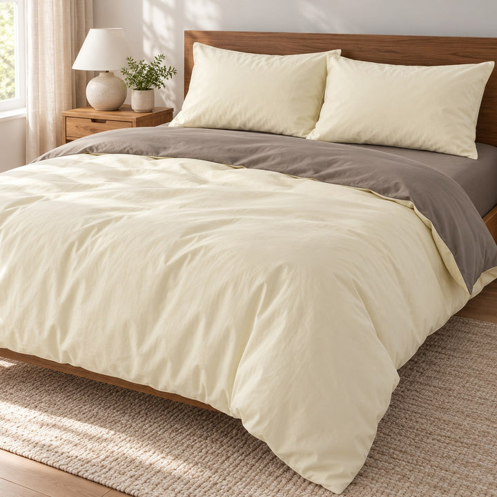 Pastel Aesthetic Bedding Set Double-Sided Duvet Cover Flat Sheet Cotton Comfortable