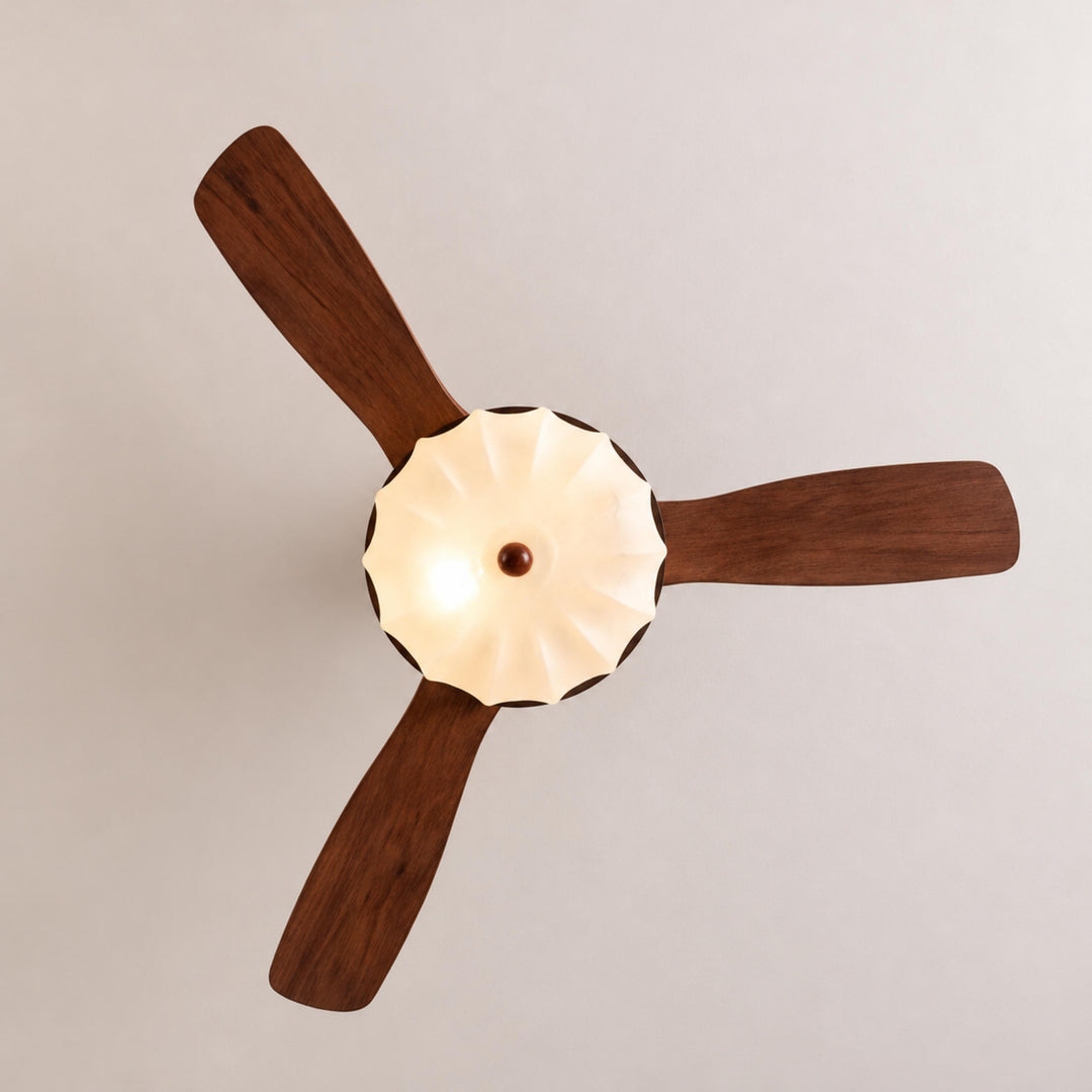 Modern Ceiling Fan Light Flush Mount Metal With Integrated LED For Efficient Illumination