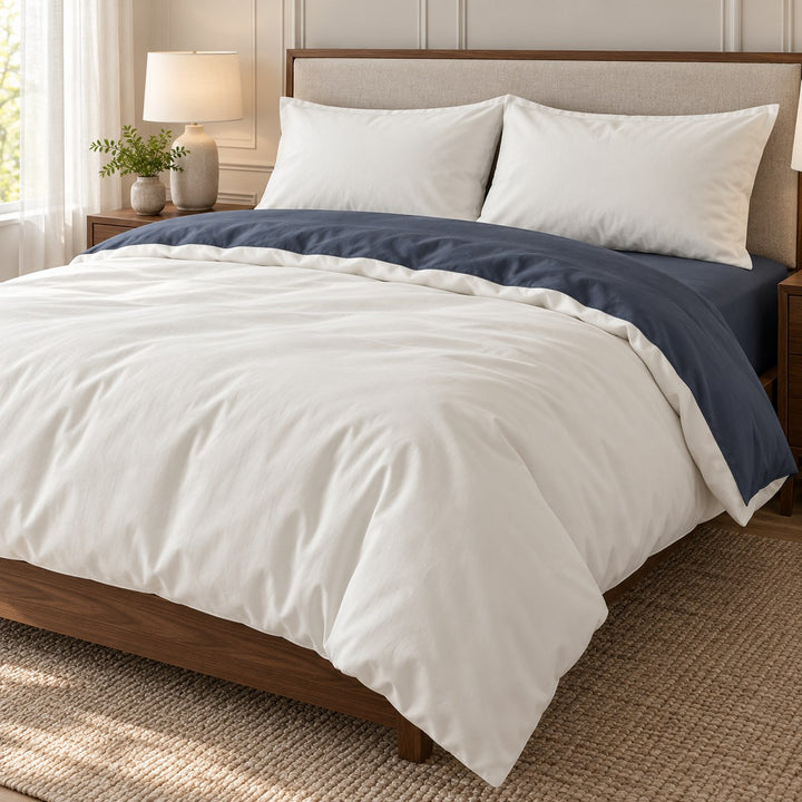 Pastel Aesthetic Bedding Set Double-Sided Duvet Cover Flat Sheet Cotton Comfortable