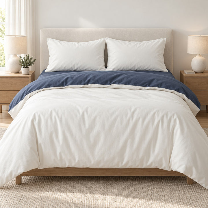 Pastel Aesthetic Bedding Set Double-Sided Duvet Cover Flat Sheet Cotton Comfortable
