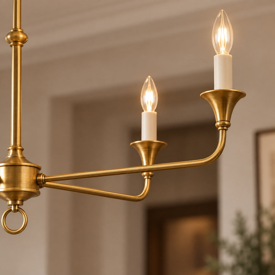 Modern Multi-Arm Black Chandelier Adjustable Ceiling Light Brass Candelabra 5-6 Bulb E14