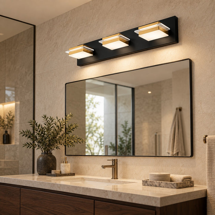 Modern Wall Sconce Lighting Wall Mounted Iron and Acrylic Frosted Diffuser 3-5 Heads