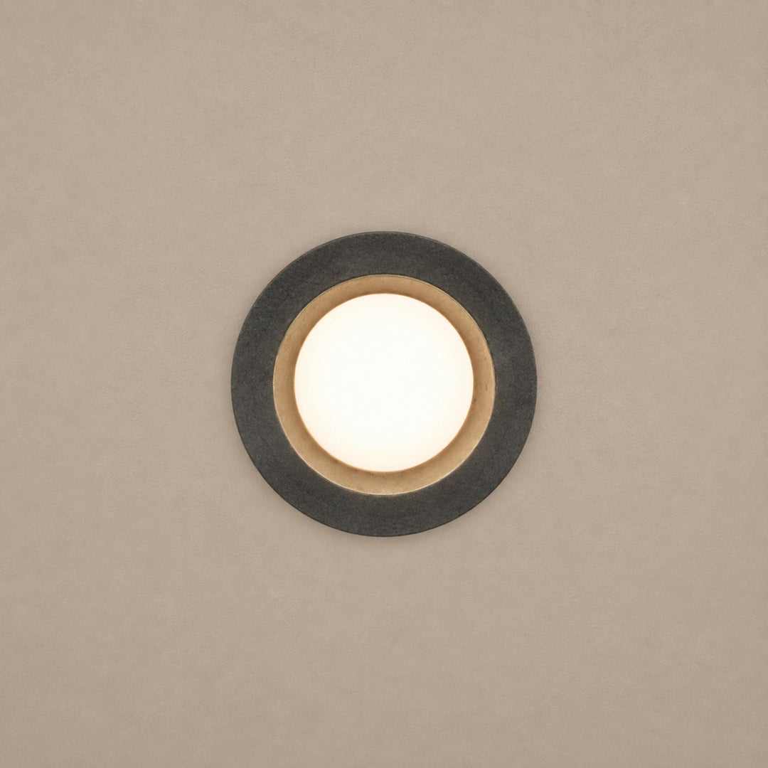 Modern Flush Mount Ceiling Light Concrete LED Fixture Adjustable Ambient Lighting