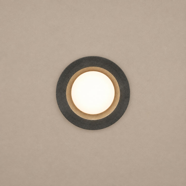 Modern Flush Mount Ceiling Light Concrete LED Fixture Adjustable Ambient Lighting