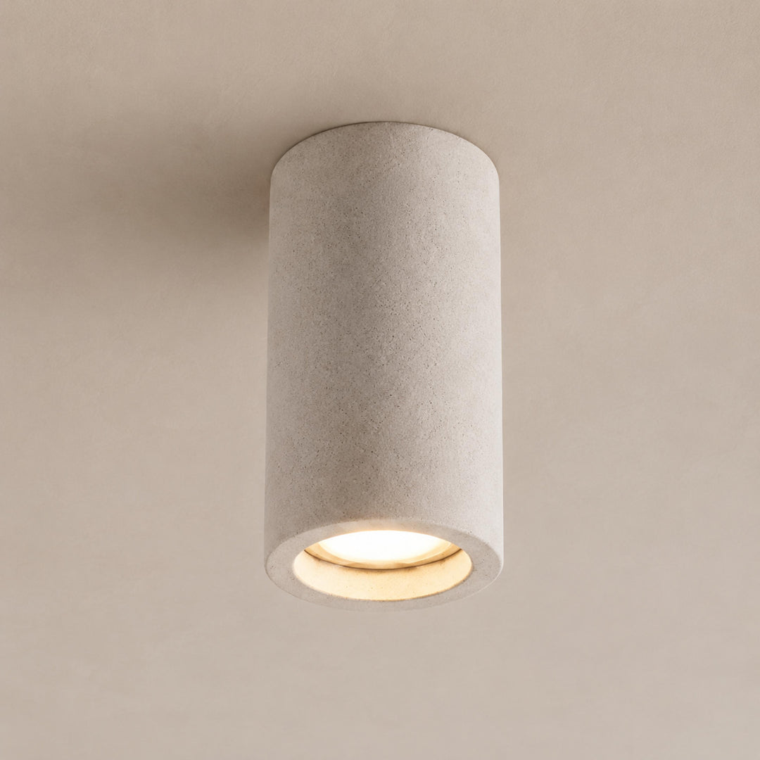 Modern Flush Mount Ceiling Light Concrete LED Fixture Adjustable Ambient Lighting