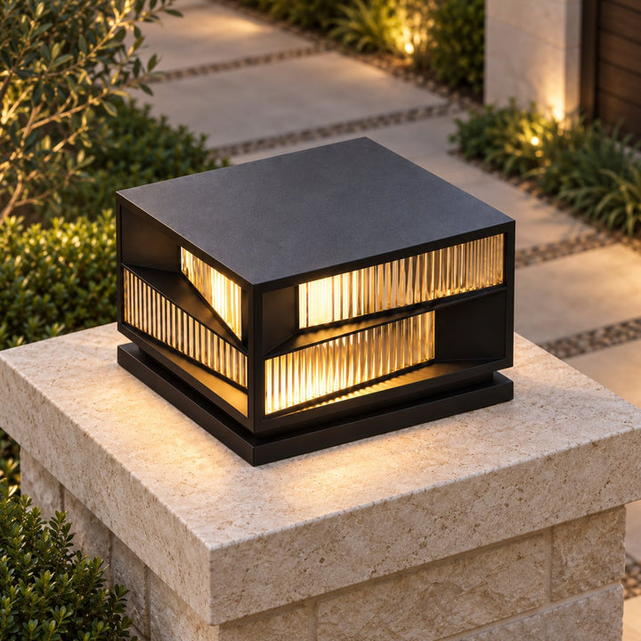 Solar Garden Lights Outdoor Wall Mounted Stainless Steel LED Waterproof Adjustable Height