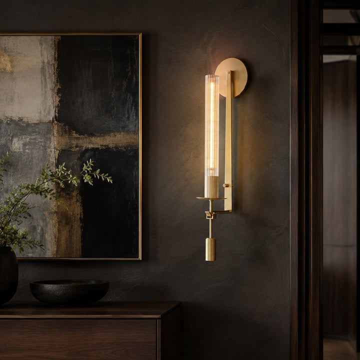 Classic French Style Wall Sconce Lighting with Metal Frame and Glass Shade for Elegant Ambiance