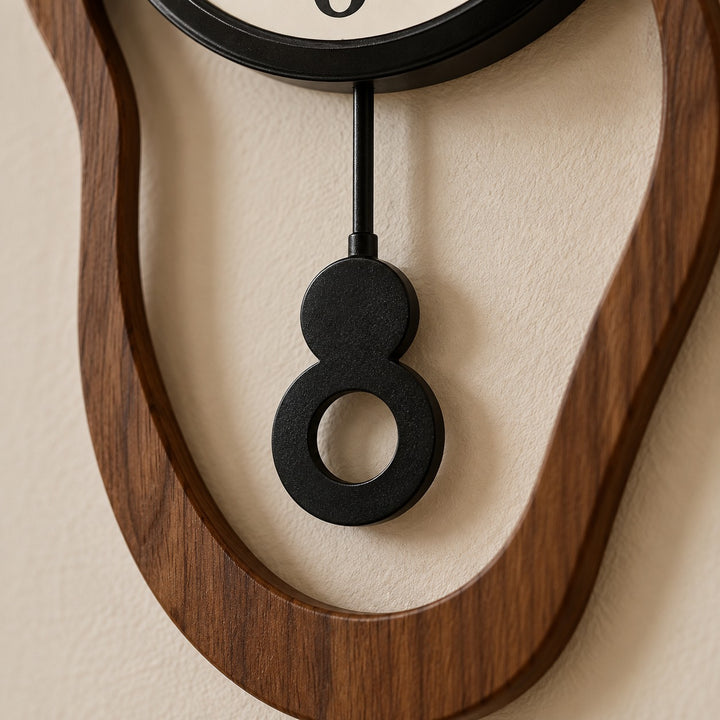 Modern Wall Clock Decor Acrylic Wood Finish Quiet Operation for Home and Office Spaces
