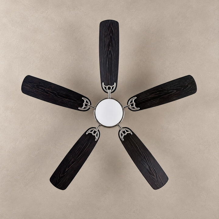 Modern Ceiling Fan Flush Mount Dual-Tone MDF Blades Matte Metal 18W LED 6-Speed DC Motor