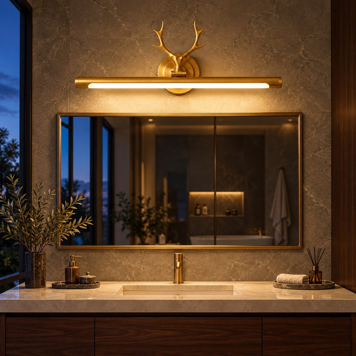 Modern Wall Sconce Lighting Wall Mounted Copper Body Acrylic Shade LED Dimmable Light Modes