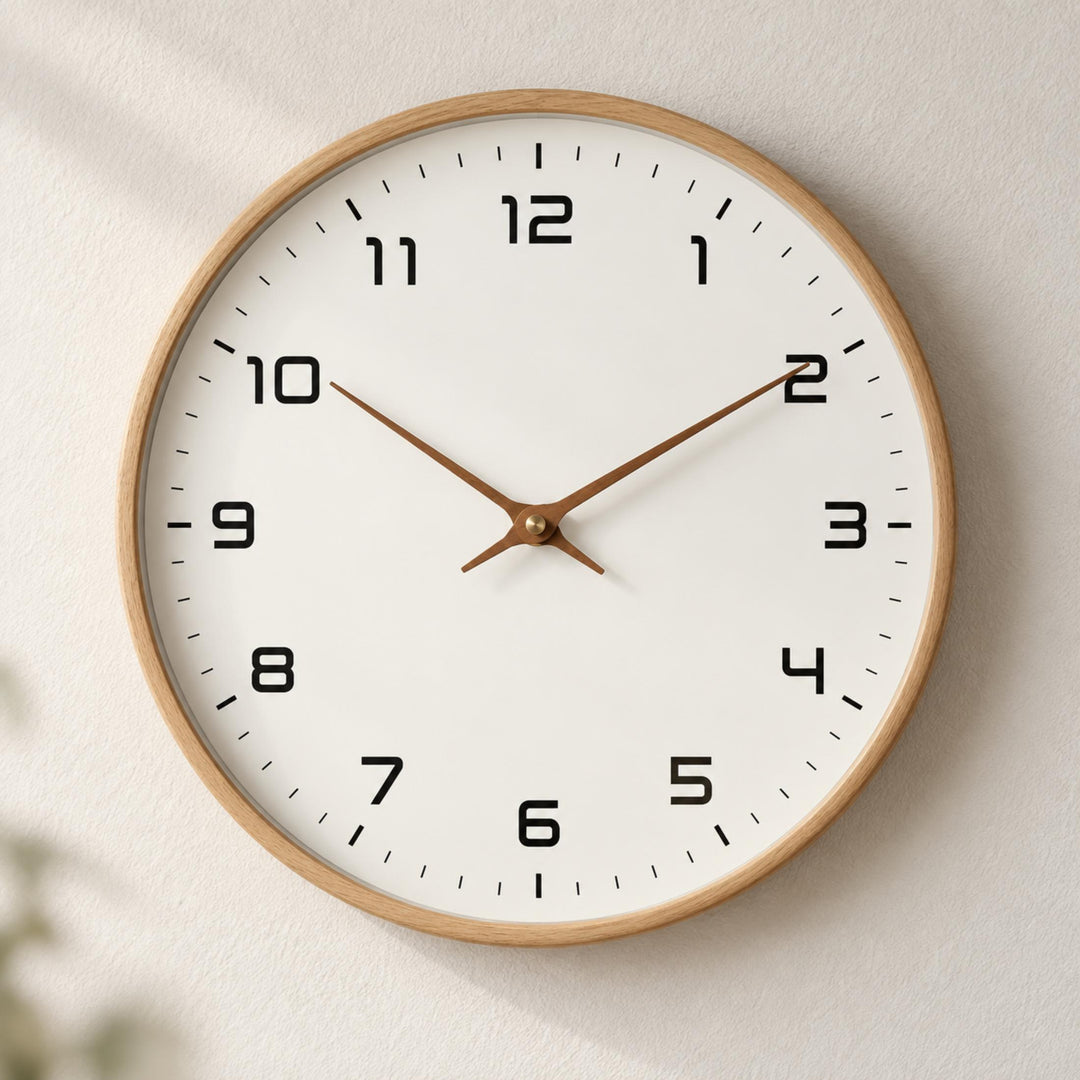 Modern Wall Clock Wall Mounted Silent Quartz Durable Plastic Easy Installation 25cm 30cm