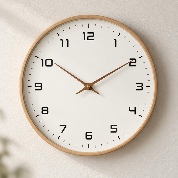 Modern Wall Clock Wall Mounted Silent Quartz Durable Plastic Easy Installation 25cm 30cm
