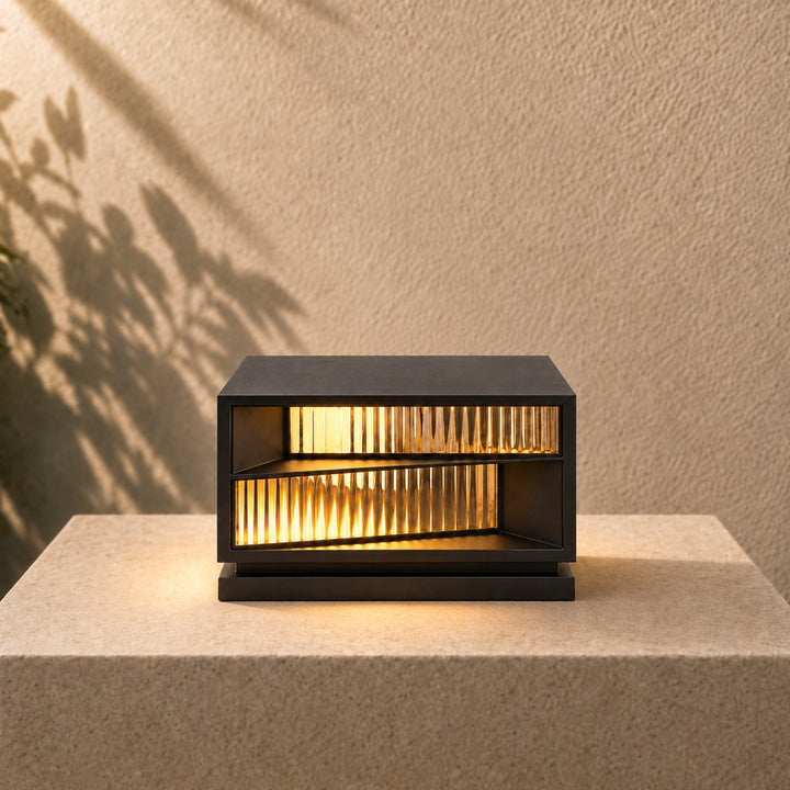 Solar Garden Lights Outdoor Wall Mounted Stainless Steel LED Waterproof Adjustable Height