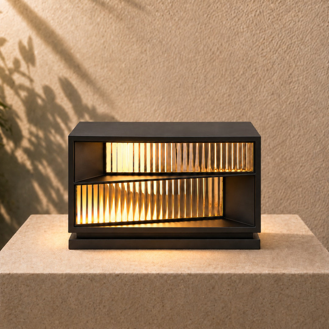 Solar Garden Lights Outdoor Wall Mounted Stainless Steel LED Waterproof Adjustable Height