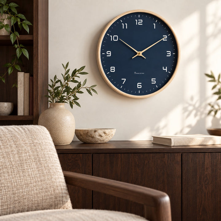Modern Wall Clock Wall Mounted Silent Quartz Durable Plastic Easy Installation 25cm 30cm