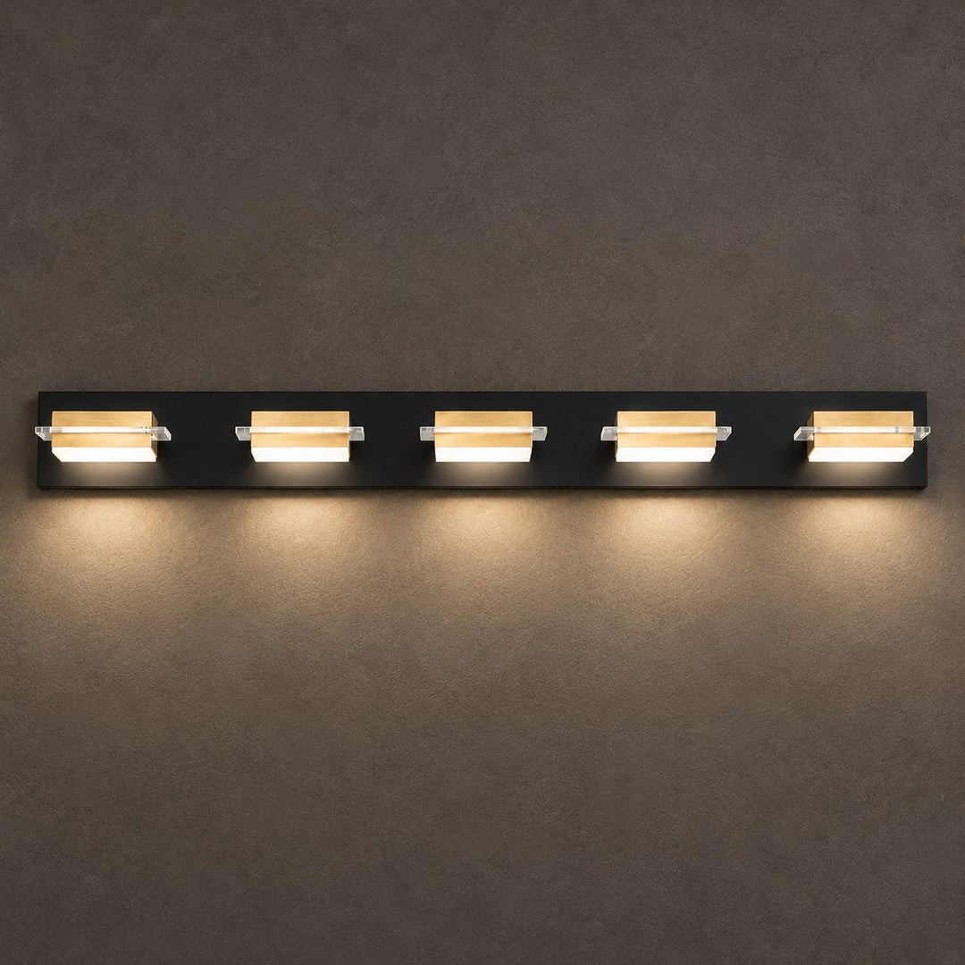 Modern Wall Sconce Lighting Wall Mounted Iron and Acrylic Frosted Diffuser 3-5 Heads