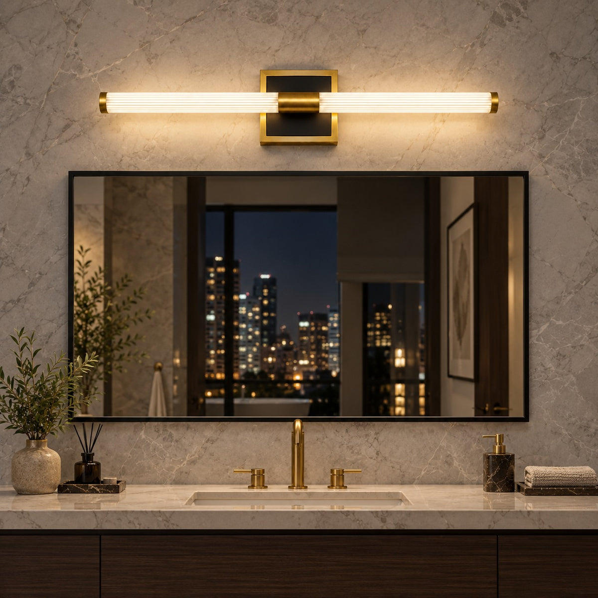 Contemporary Wall Light Wall Mounted Aluminum Iron Acrylic Linear Design Dimmable for Indoor Use