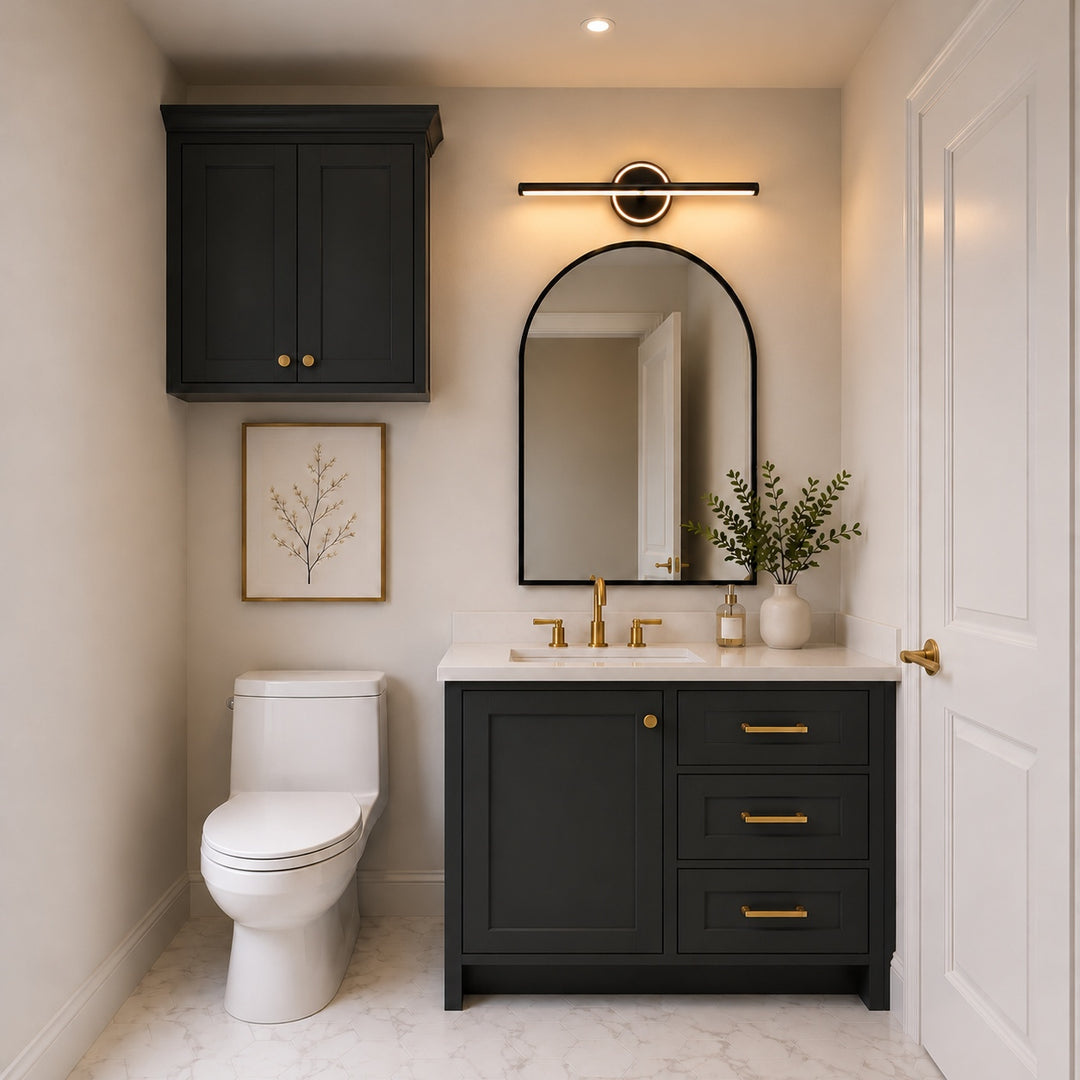 Modern Wall Sconce Bathroom Light Wall Mounted Aluminum and Acrylic Dimmable Vanity Fixture