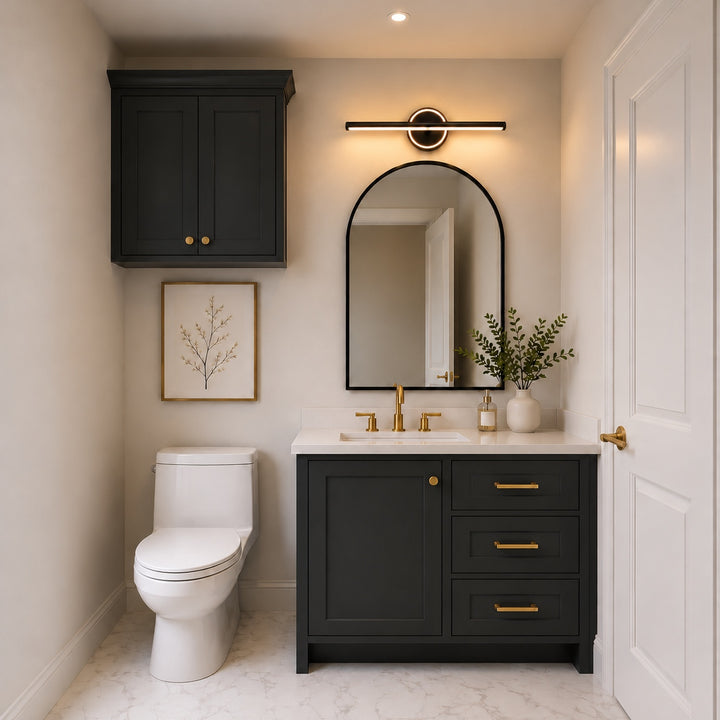 Modern Wall Sconce Bathroom Light Wall Mounted Aluminum and Acrylic Dimmable Vanity Fixture