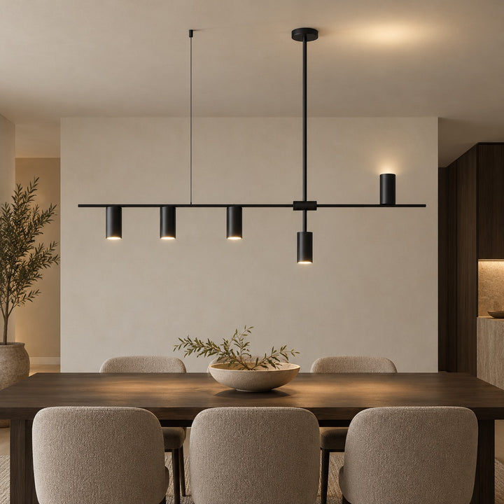 Modern Adjustable Ceiling Light Fixture Kitchen Pendant Lighting Metal Frame LED for Kitchen Island