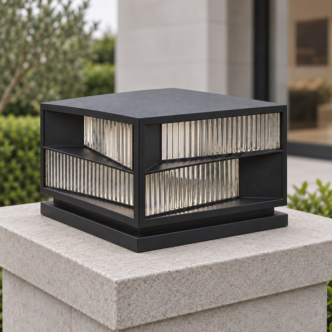 Solar Garden Lights Outdoor Wall Mounted Stainless Steel LED Waterproof Adjustable Height
