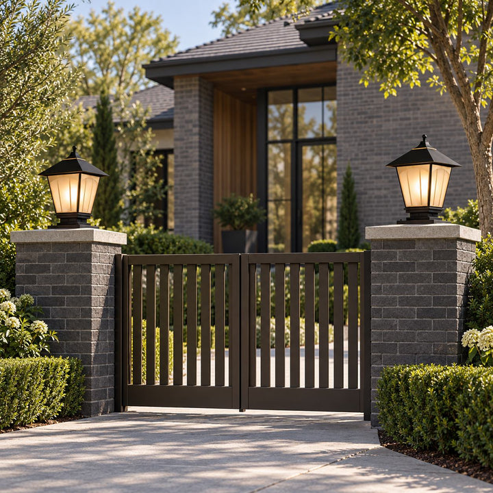 Modern Outdoor Wall Light IP55 Waterproof Solid Copper Glass Shade E27 Compatible